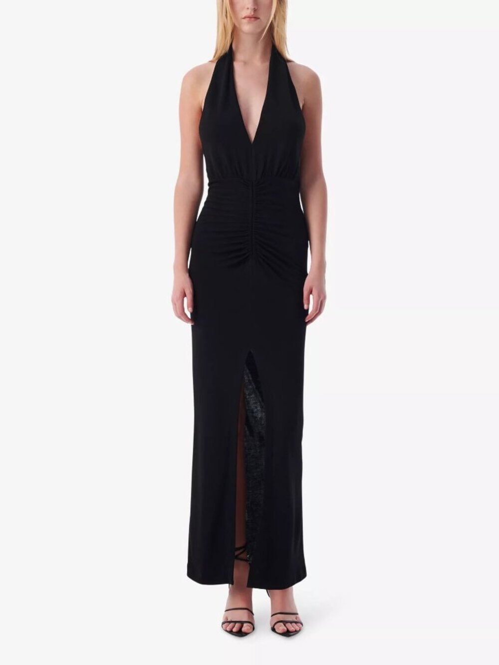 Iro Rubini Dress in Black XLarge Womens Jersey Halter Maxi